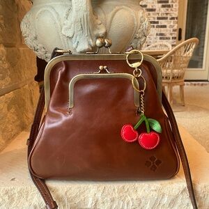 NWT Patricia Nash Mellila Bag Cognac leather + free Cherry bag charm SUPER SALE!